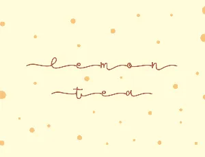 Lemon Tea Demo font