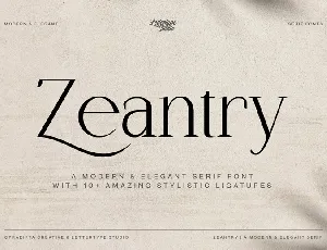 Zeantry font