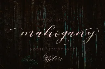 Mahogany Script font