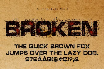 BROKEN PERSONAL USE font