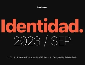 Identidad Family font