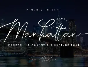 Manhattan Signature font