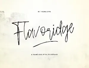 Flavor Ridge font