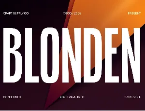 Blonden Demo font