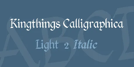 Kingthings Calligraphica font