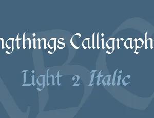 Kingthings Calligraphica font