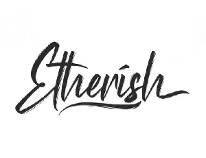 Etherish Textured Brush font