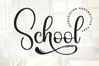 School Calligraphy font