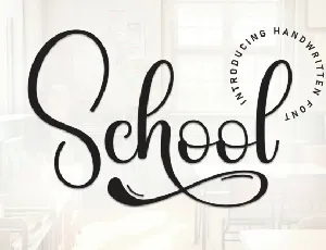 School Calligraphy font