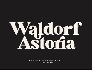 Waldorf Astoria font