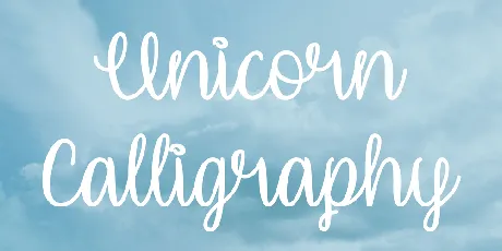 Unicorn Calligraphy font