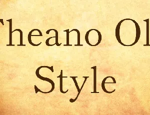 Theano Old Style font