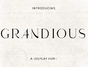 Grandious font