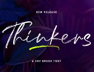 Thinkers Brush font