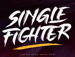 Single Fighter – Brush font