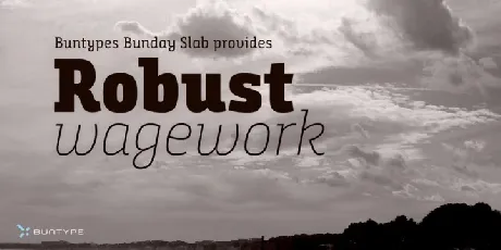 Bunday Slab Family font