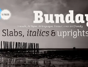 Bunday Slab Family font