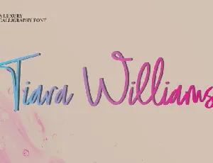 Tiara Williams font