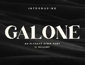 Galone font