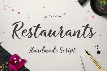 Restaurants Script Free font