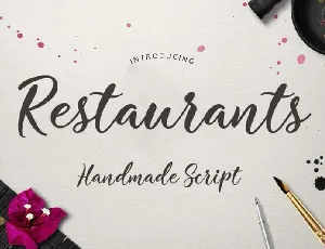 Restaurants Script Free font