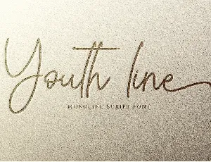 Youth line - Personal Use font