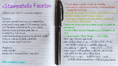 Stampatello Faceto font