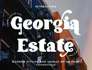 Georgia Estate font