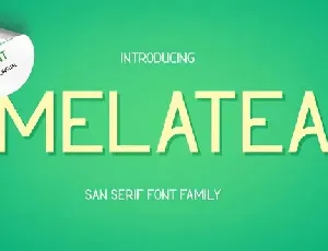 Melatea font