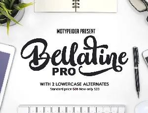 Bellatine Pro Script Free font