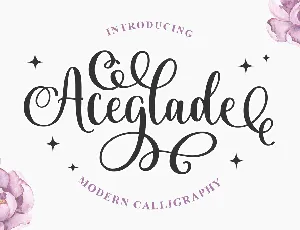 Aceglade_DEMO font