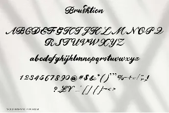 Brushtion font