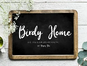 Birdy Home Script font