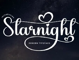 Starnight Script font