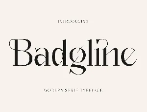 Badgline font