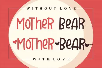 Mother Bear Display font