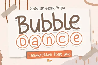 Bubble Dance Monogram font