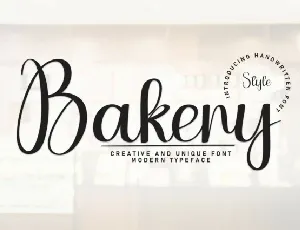 Bakery Script font