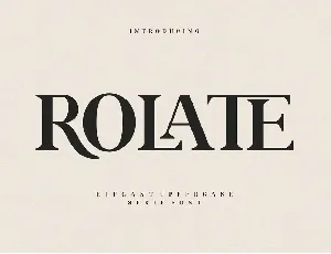 Rolate font