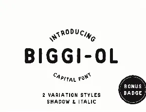 Biggi Ol demo font