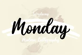 Monday Script Calligraphy font