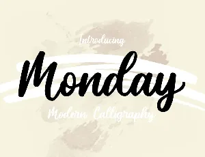 Monday Script Calligraphy font