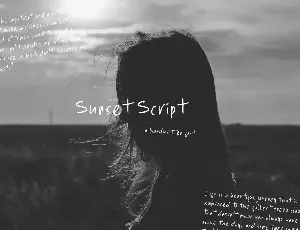 Sunset Script font