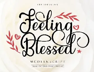 Feeling Blessed Script font