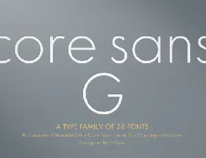 Core Sans G Family font