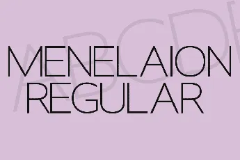 Menelaion font