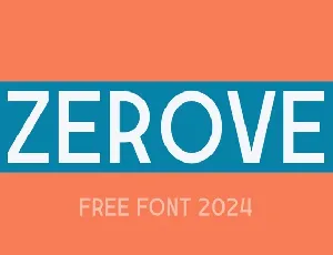 Zerove font