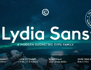 Lydia Sans font