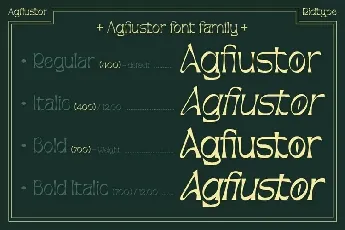 Agfiustor font