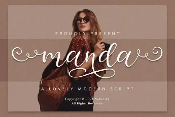 Manda – Modern Script font